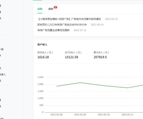 日访问量1万的小程序广告费（小程序一天能赚多少广告收入）