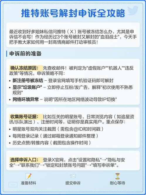 推特账号被冻结了怎么解冻看不懂英文（推特帐号冻结怎么办）