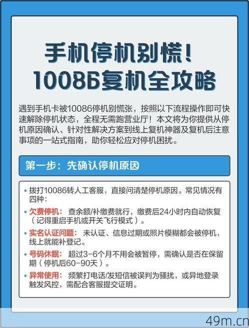 手机号突然停机了?别慌!这几招帮你快速复机!
